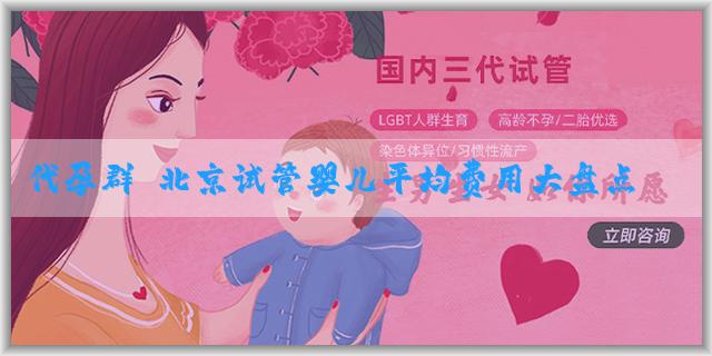 代孕群 北京试管婴儿平均费用大盘点：实惠与品质如何兼得？